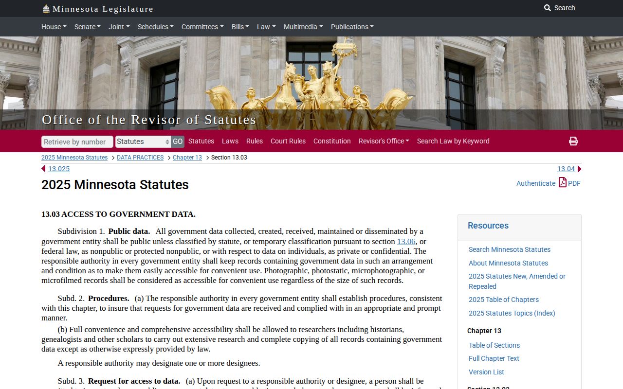 Minnesota public data law used for Itasca County 72-hour release records