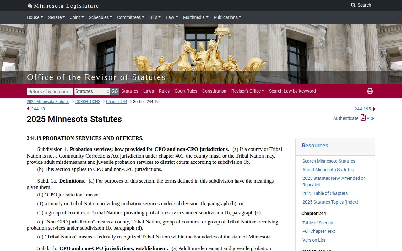 Minnesota probation agent law for Itasca County post-release supervision